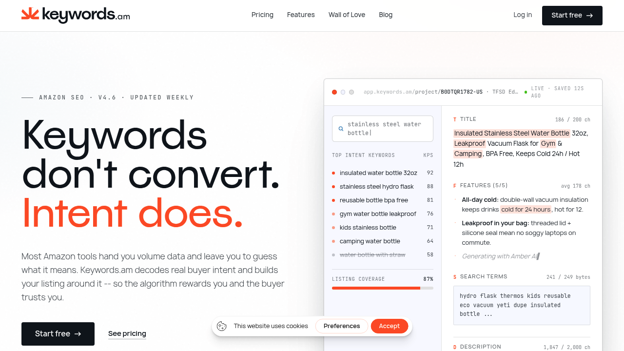 Keywords.am screenshot