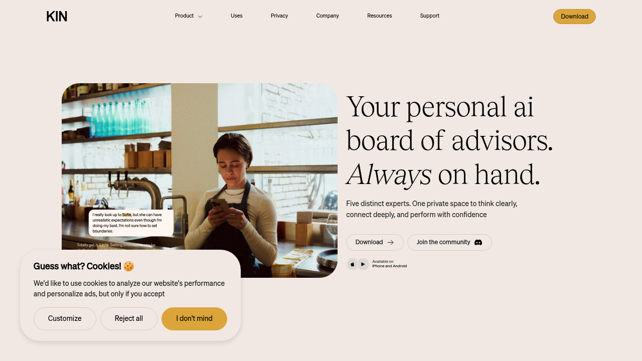 Kin - Personal AI Advisors screenshot