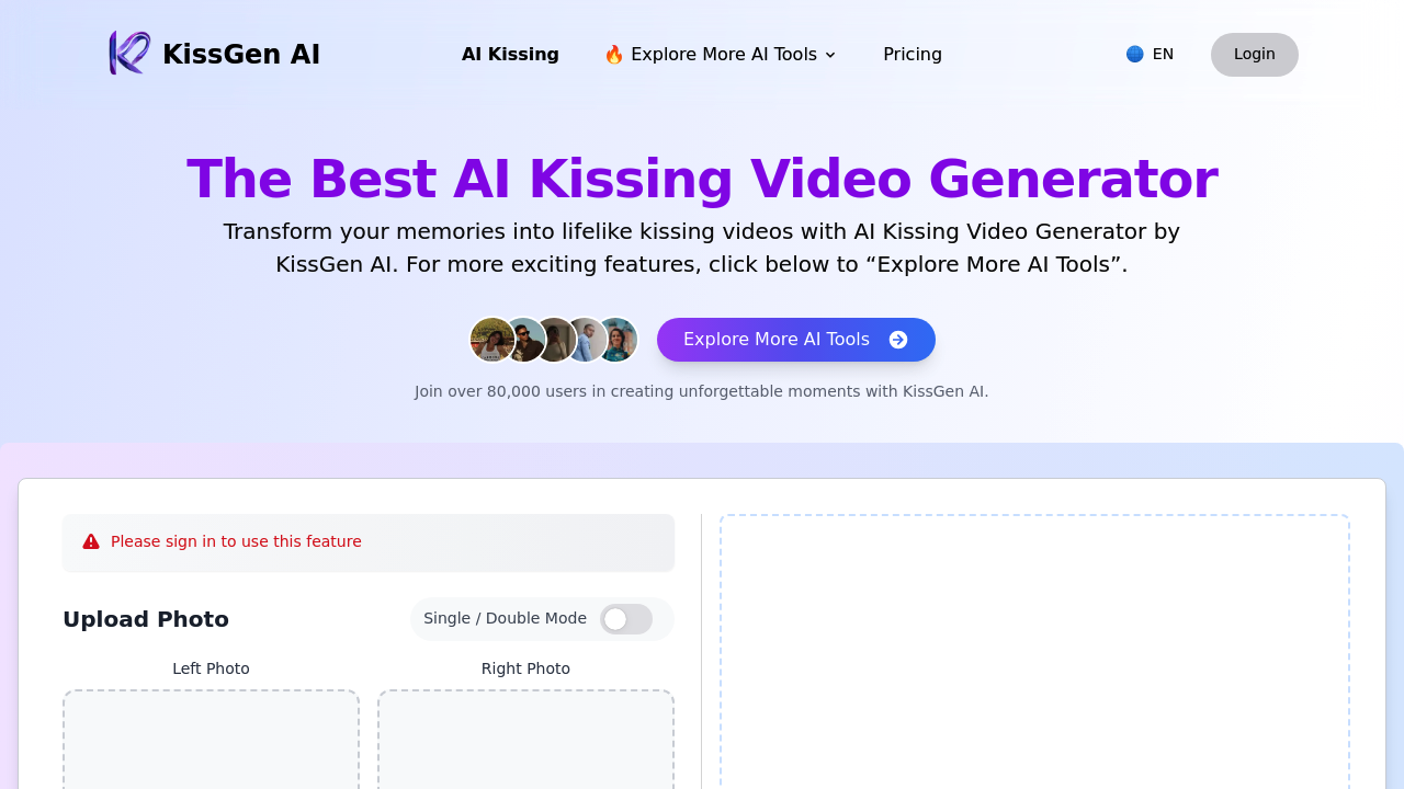 KissGen AI screenshot