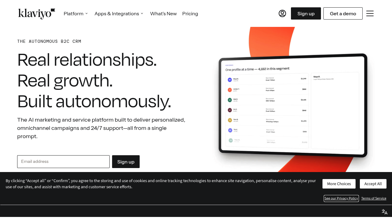 Klaviyo screenshot