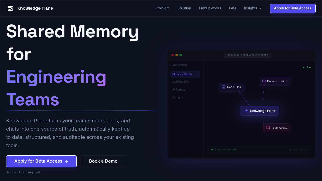 Knowledge Plane screenshot
