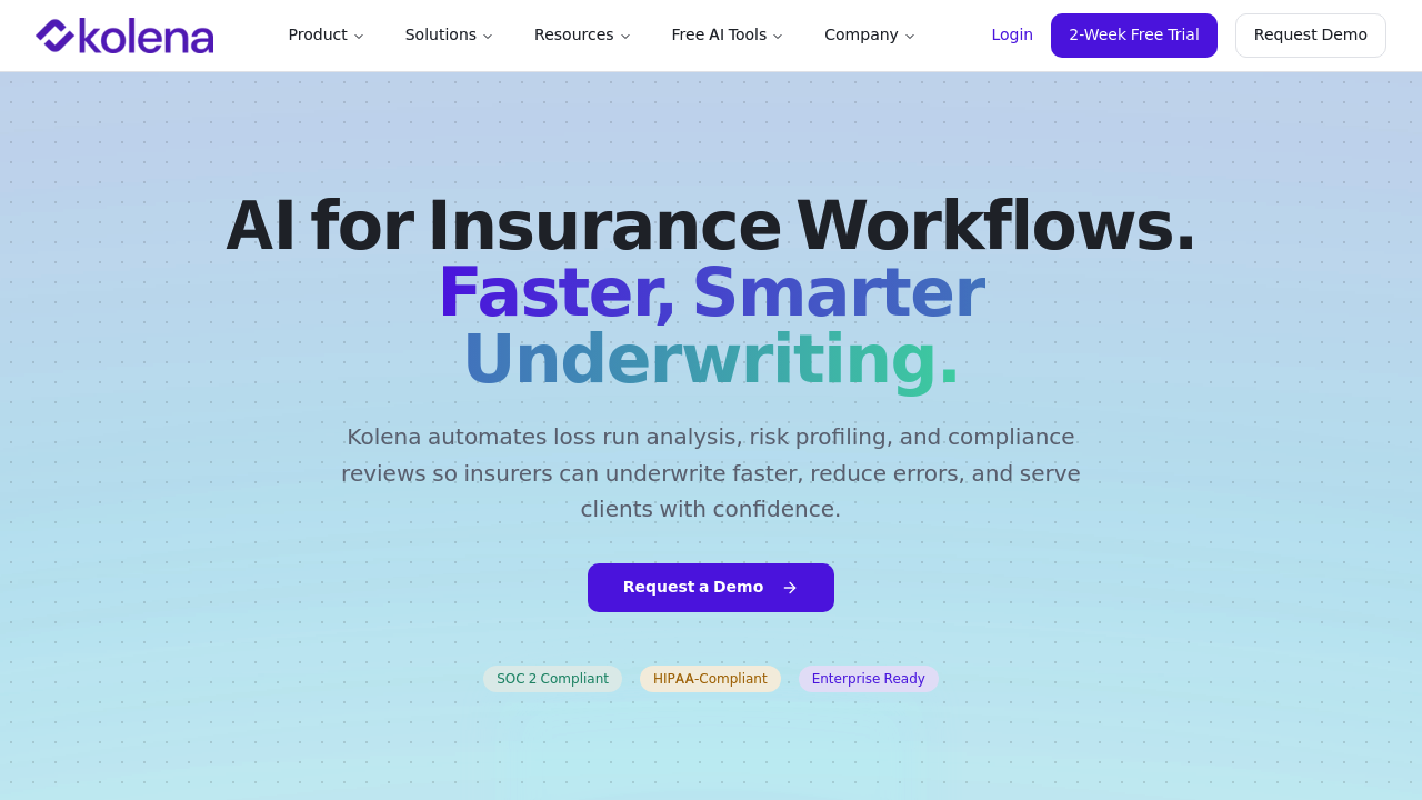 Kolena AI for Insurance screenshot