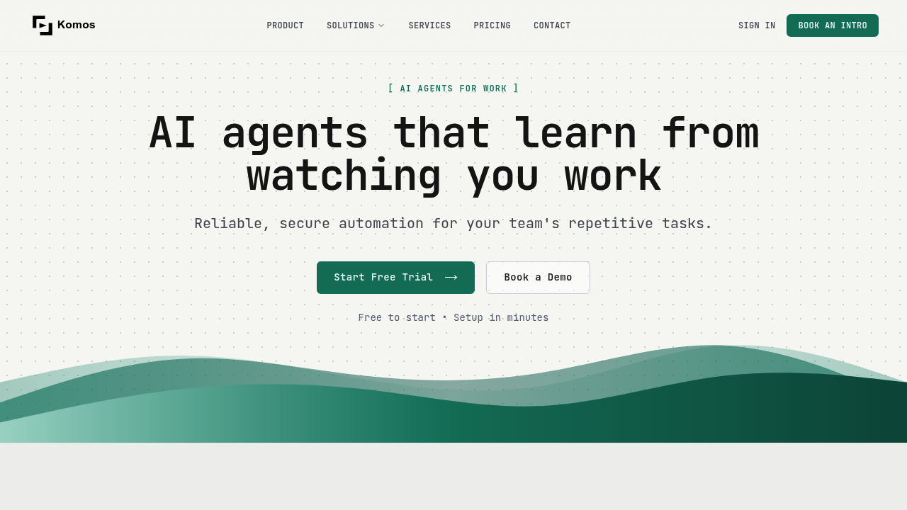 Komos - AI Browser Automation | RPA screenshot