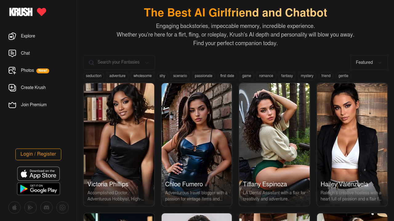 Krush Chat - Sexting with AI Girlfriends screenshot