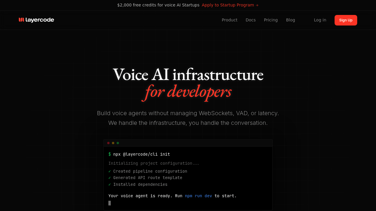 Layercode screenshot
