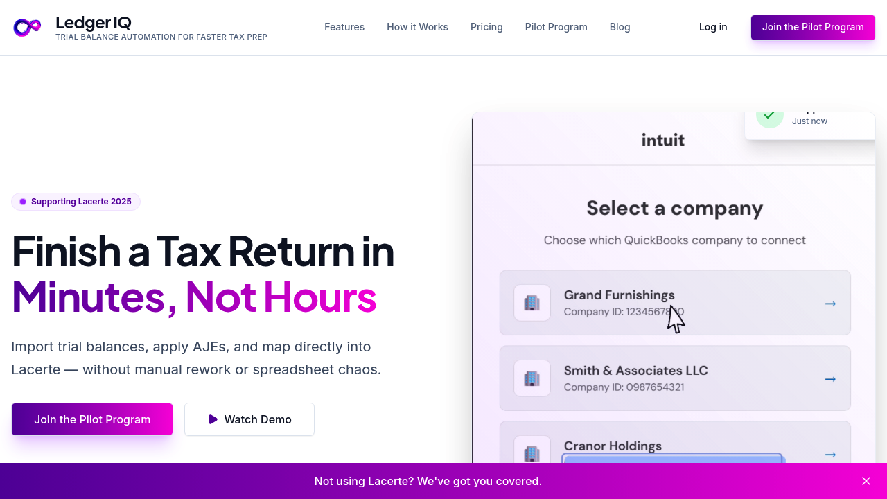 Ledger IQ screenshot