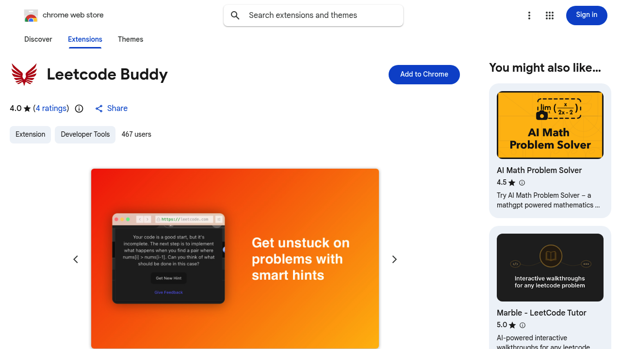 Leetcode Buddy screenshot