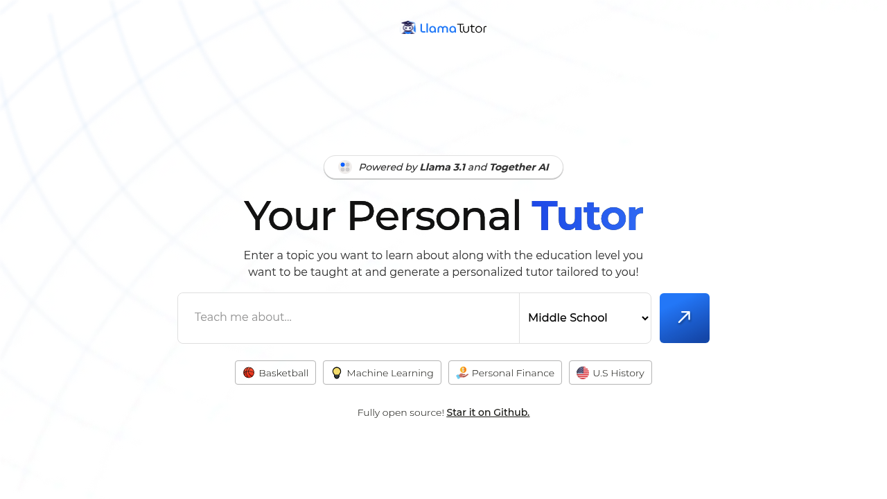 Llama Tutor screenshot