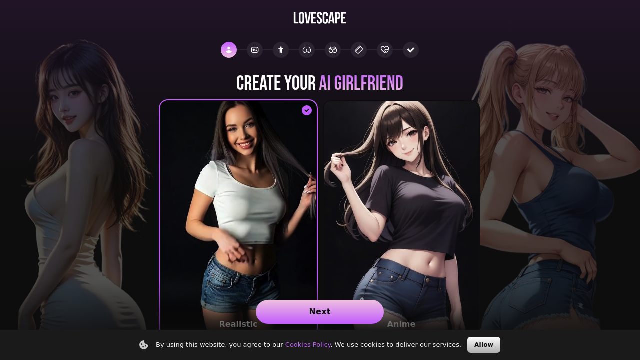 Lovescape screenshot