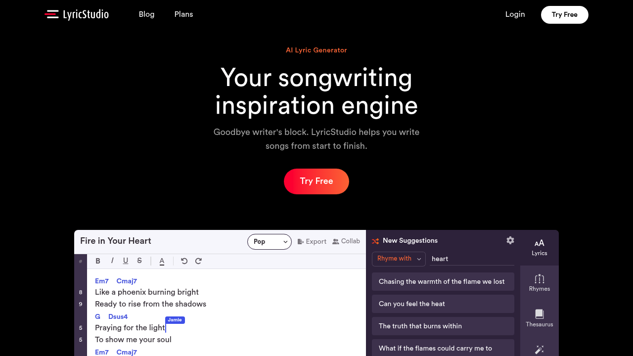 Lyric Studio screenshot
