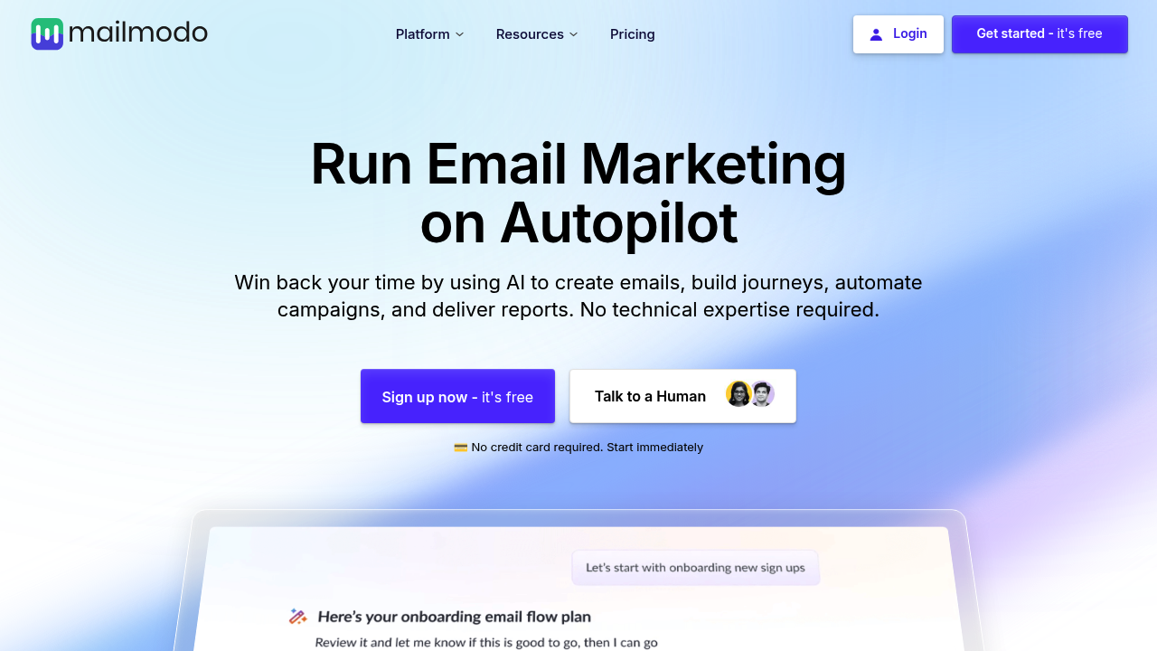 Mailmodo AI screenshot