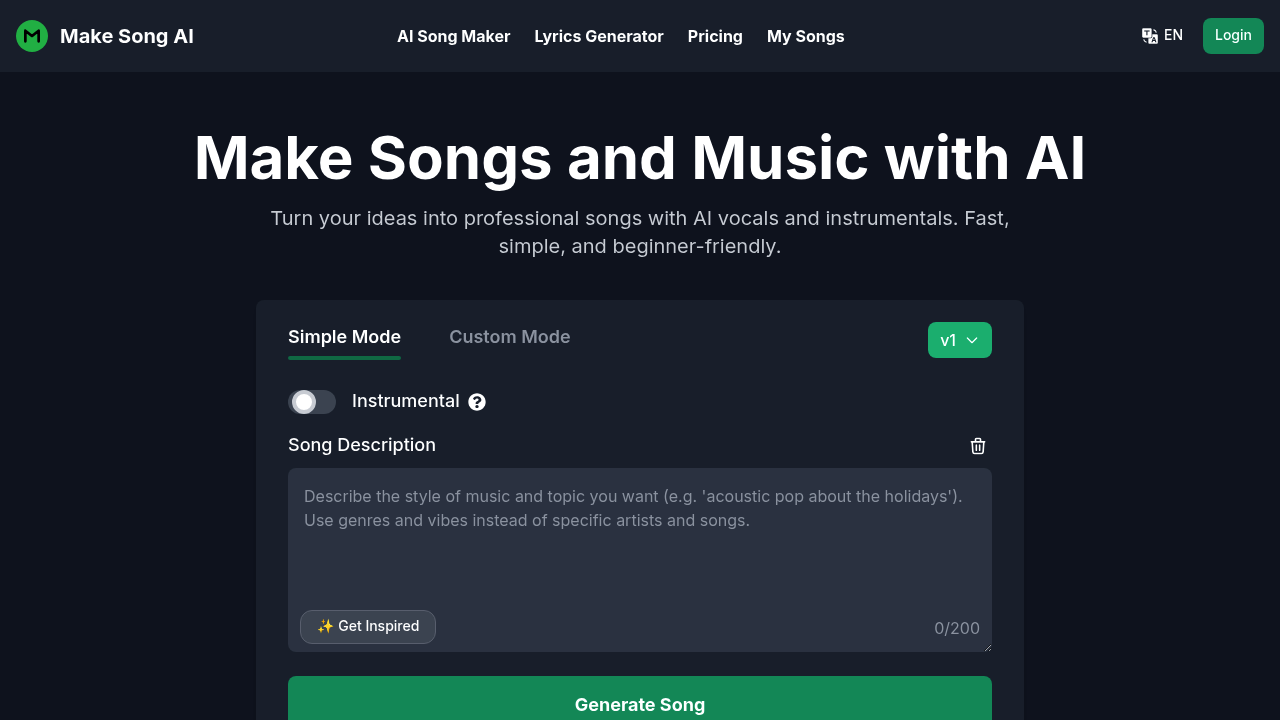 Make Song AI screenshot