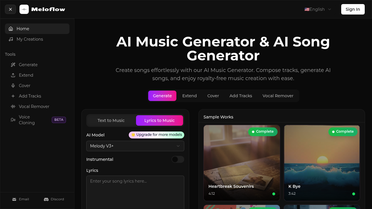 Meloflow AI screenshot