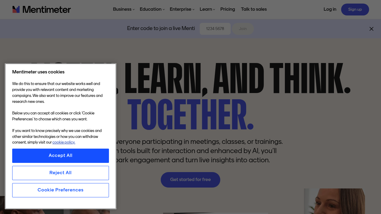 Mentimeter screenshot