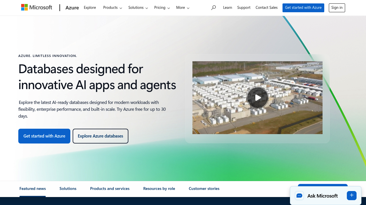 Microsoft Azure screenshot