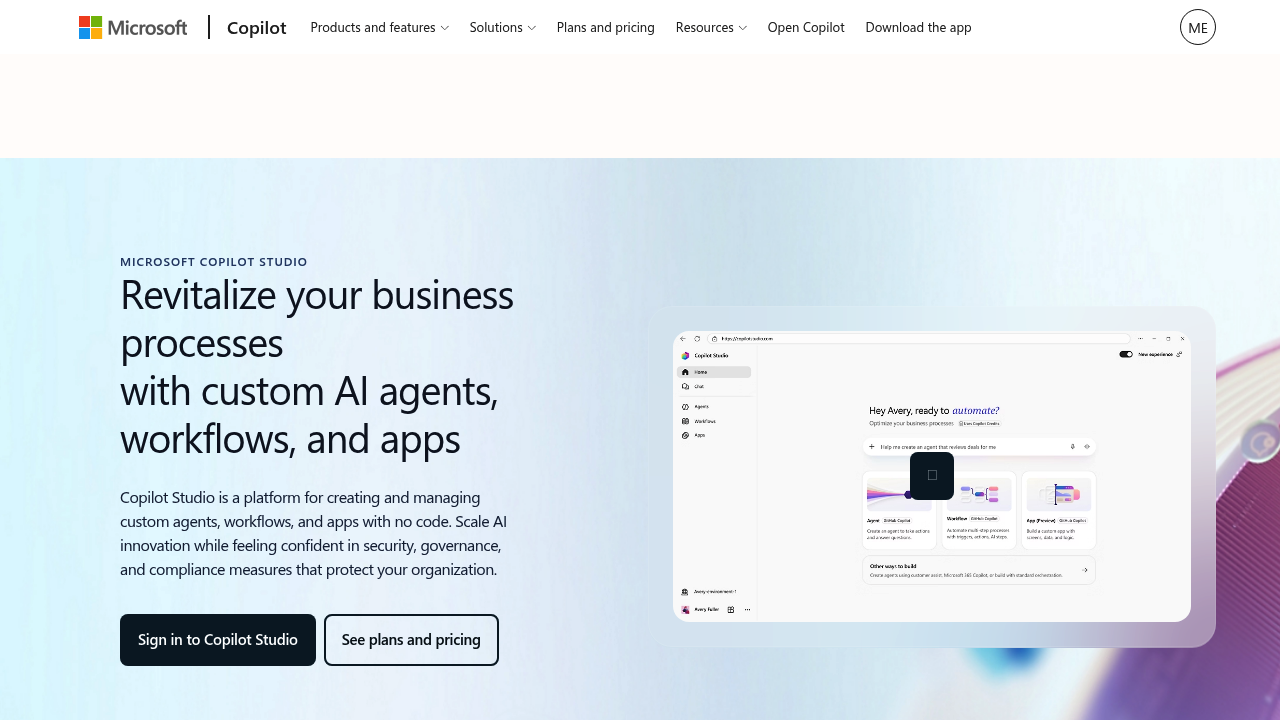 Microsoft Copilot Studio screenshot
