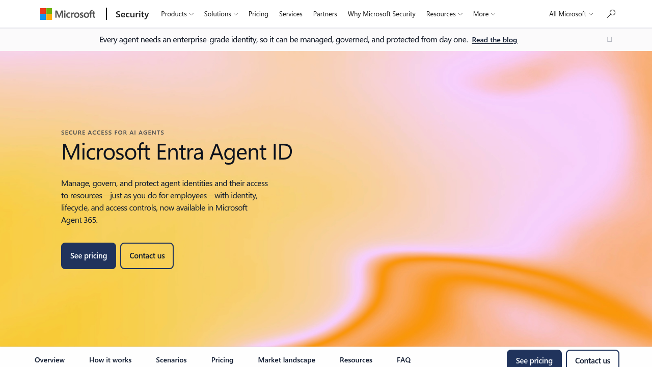Microsoft Entra Agent ID screenshot