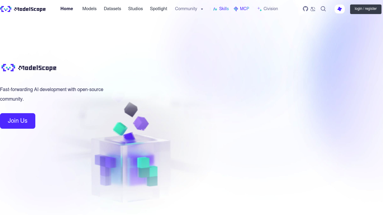 ModelScope screenshot