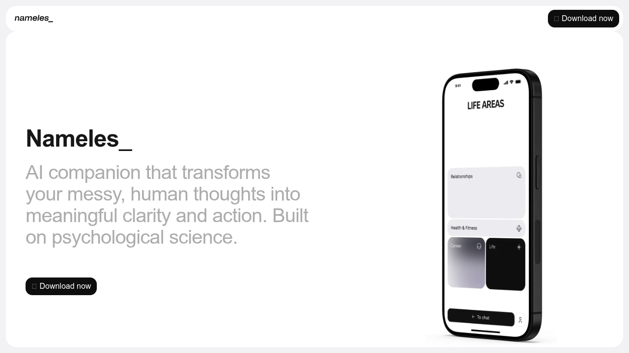 Nameles.app screenshot