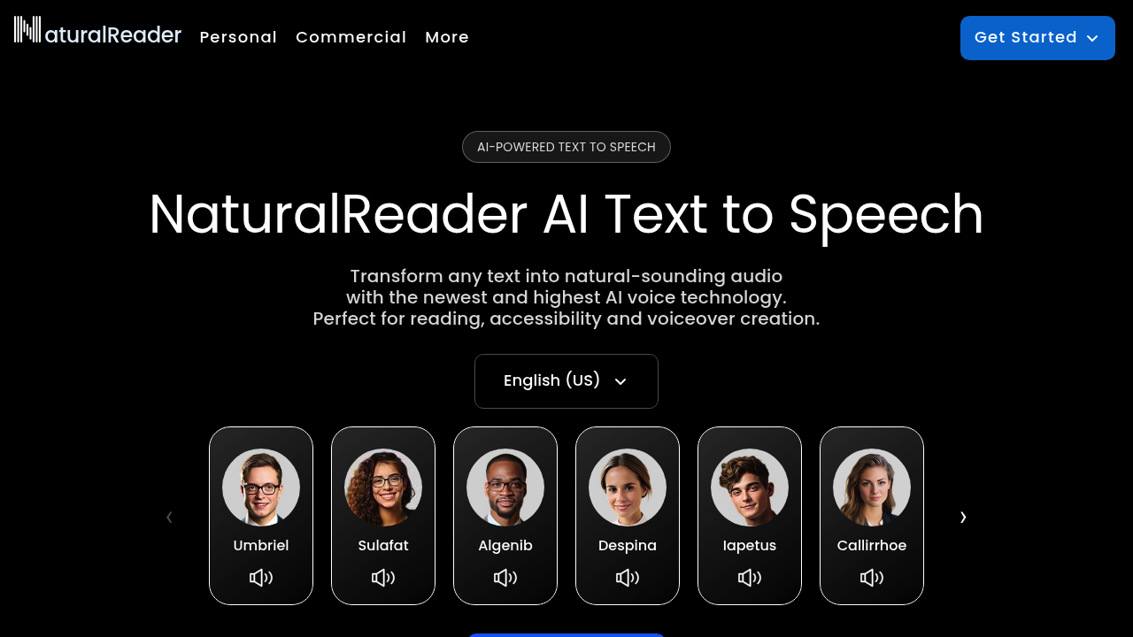 NaturalReader screenshot