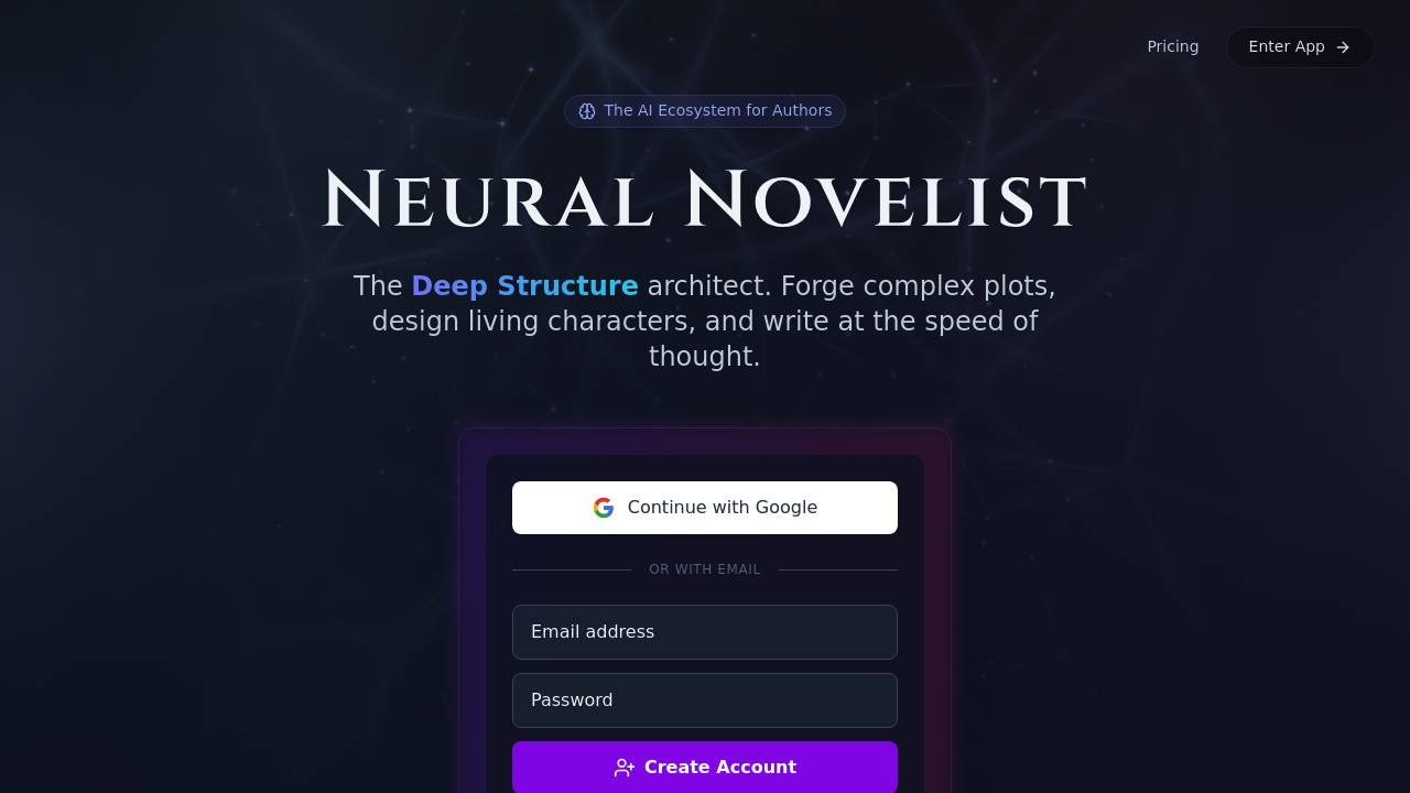 Neural Novelist screenshot