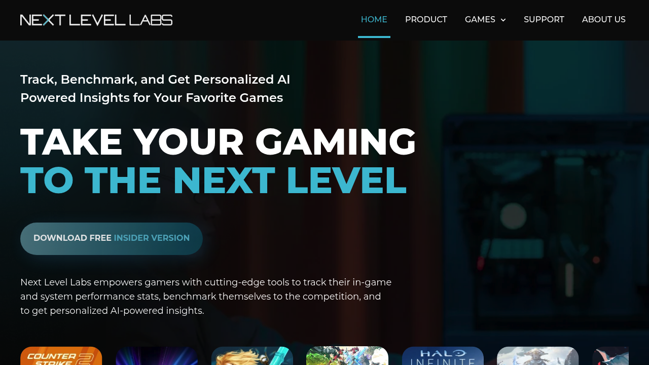 Next Level Labs screenshot