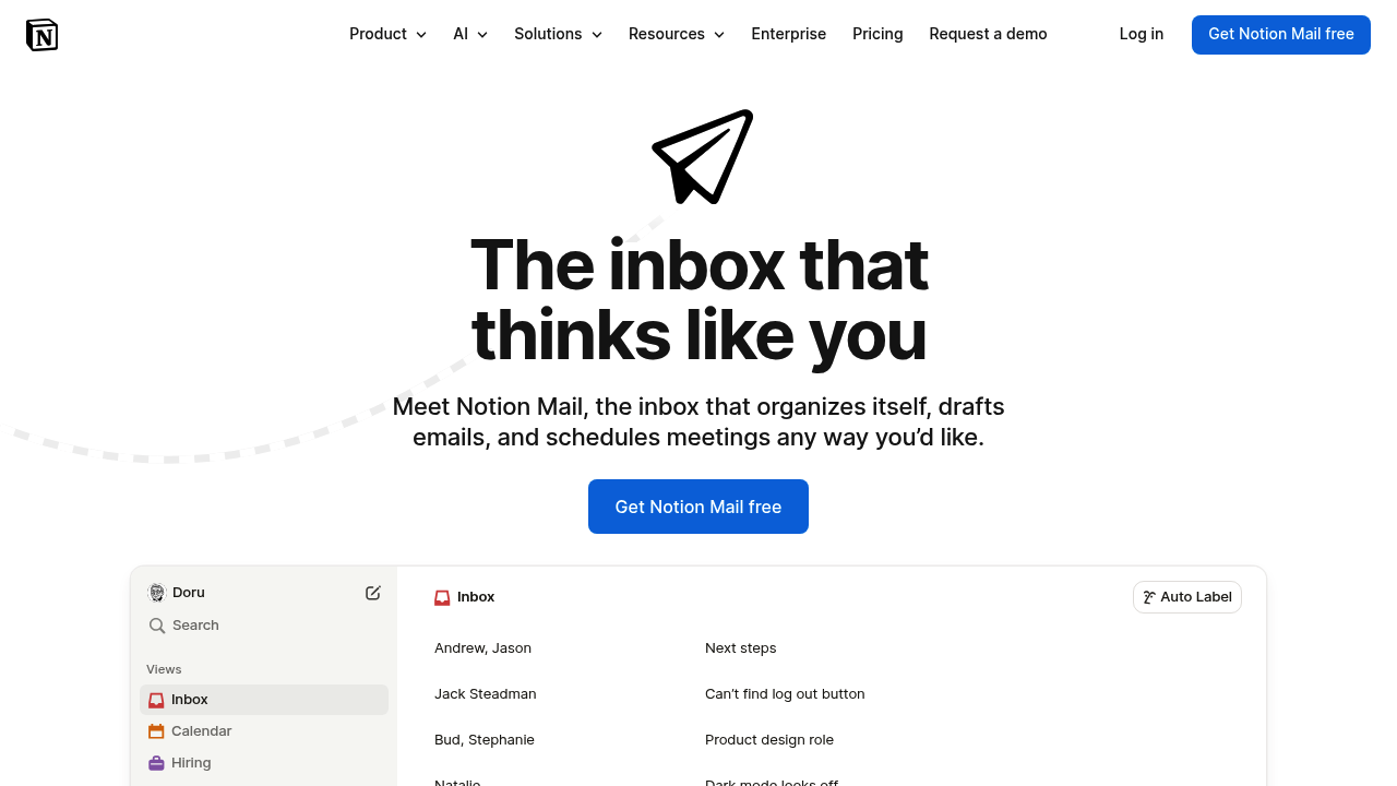 Notion Mail screenshot