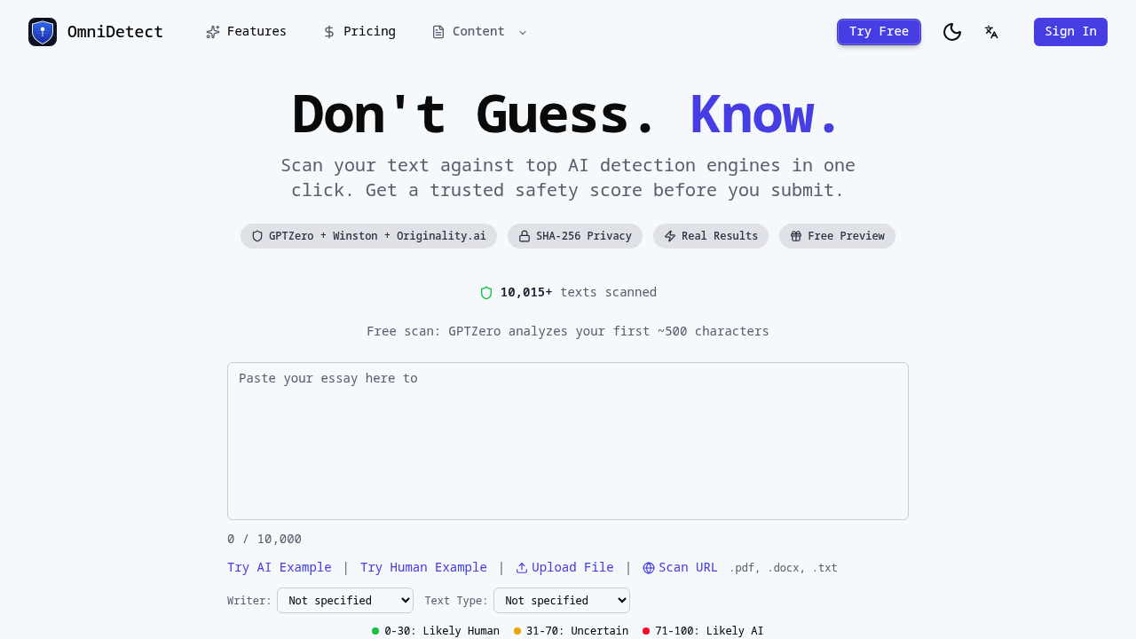 OmniDetect screenshot