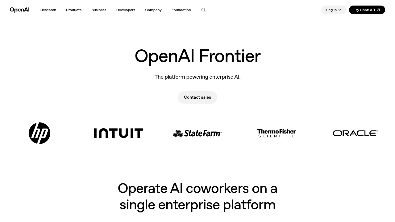 OpenAI Frontier screenshot