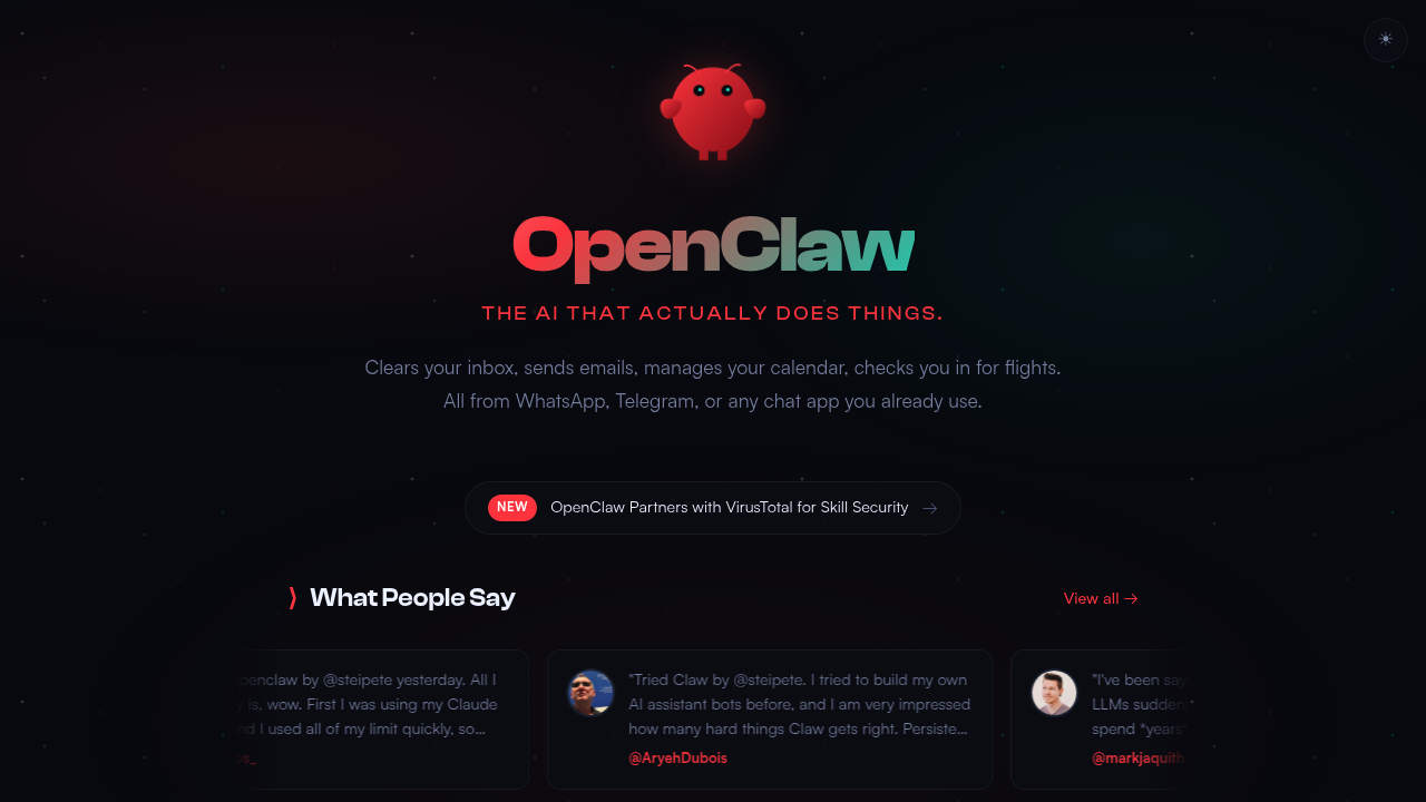 OpenClaw screenshot