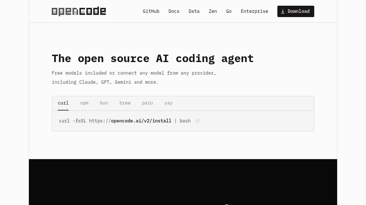 OpenCode screenshot