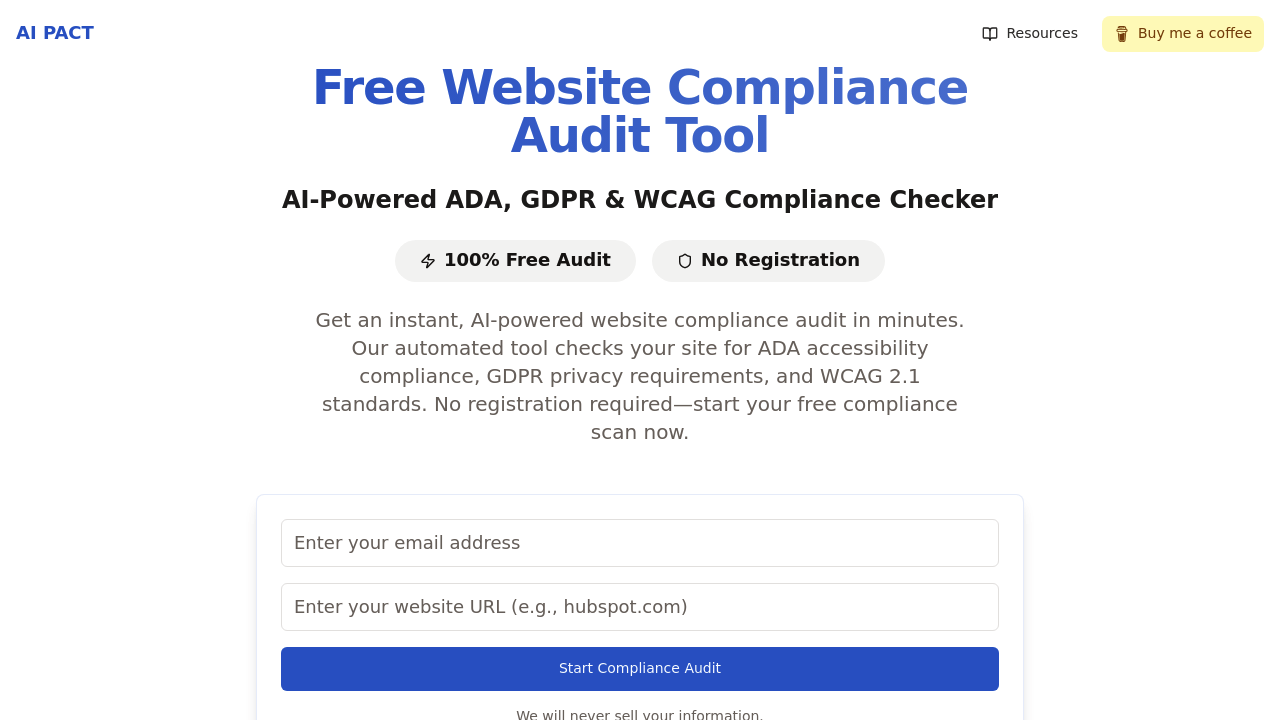 PACT | Free Compliance Audit screenshot