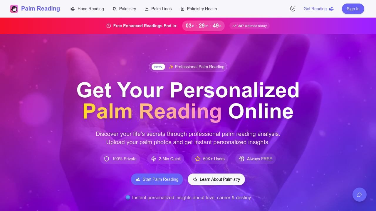 Palm Reading.app screenshot