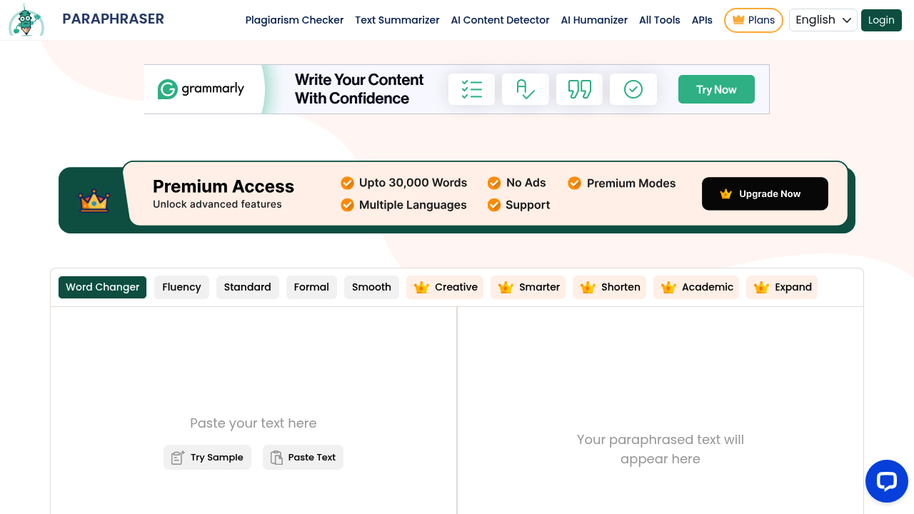 Paraphraser.io screenshot