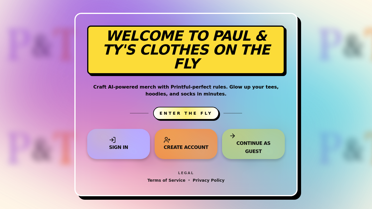 Paul & Ty's Clothes on the Fly screenshot
