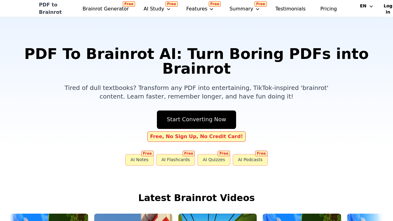 PDF To Brainrot AI screenshot