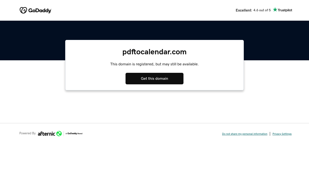 PDF to Calendar screenshot
