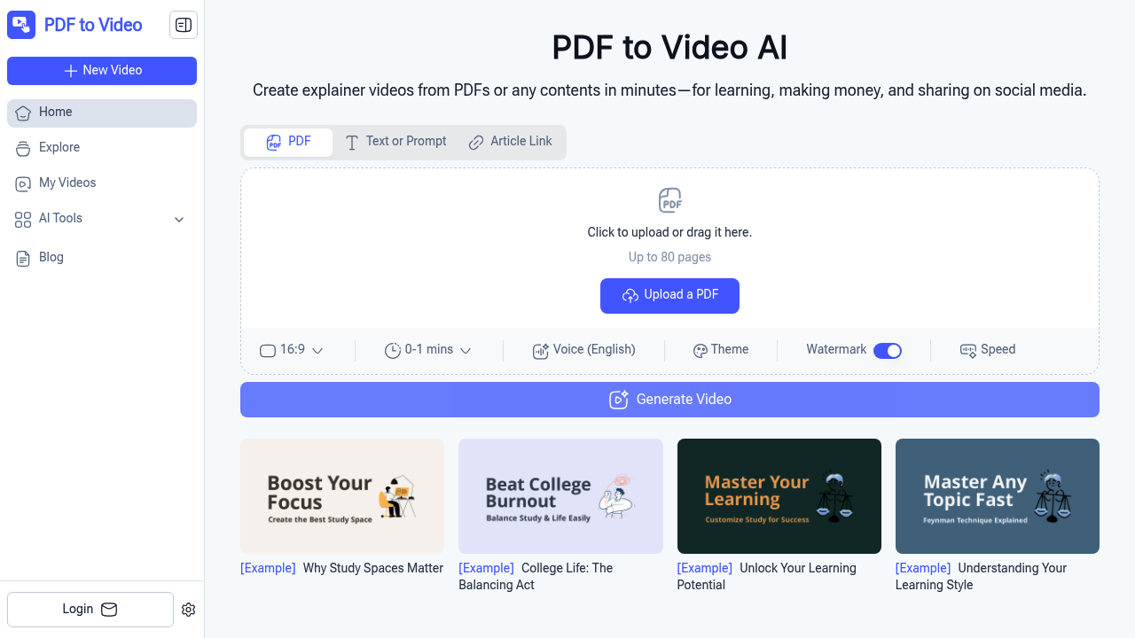 PDF to Video AI screenshot