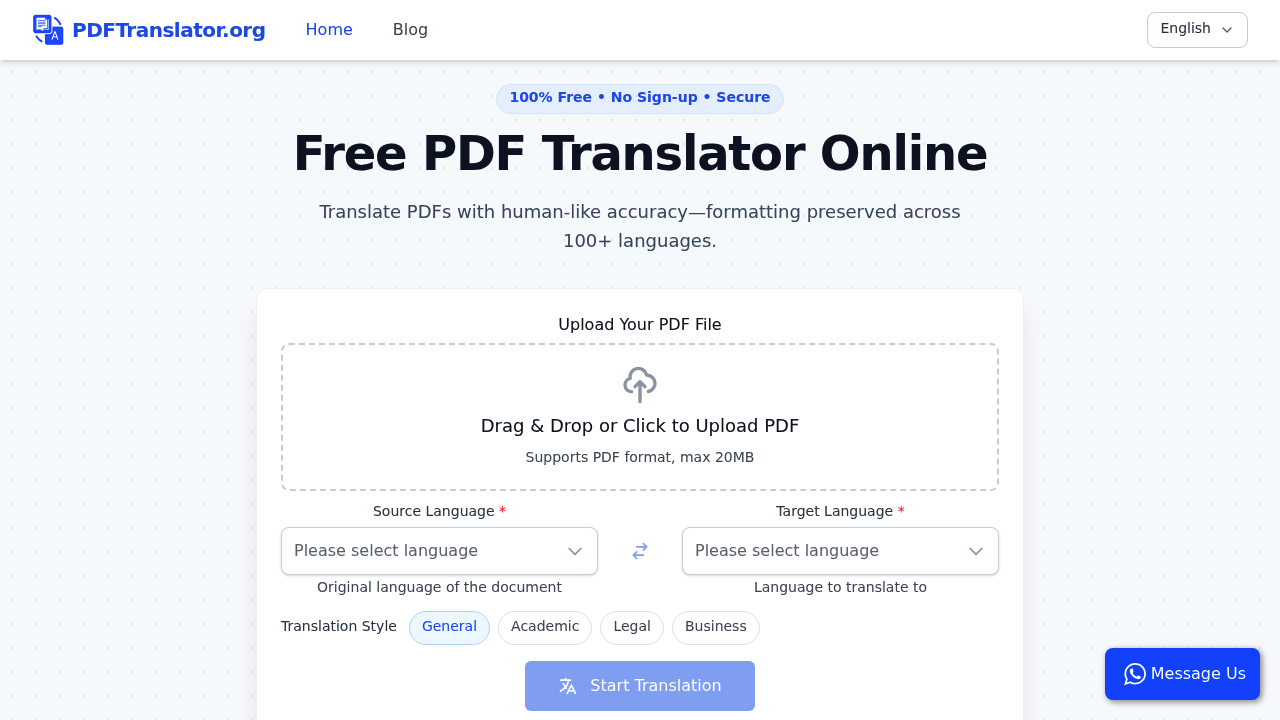Free PDF Translate screenshot