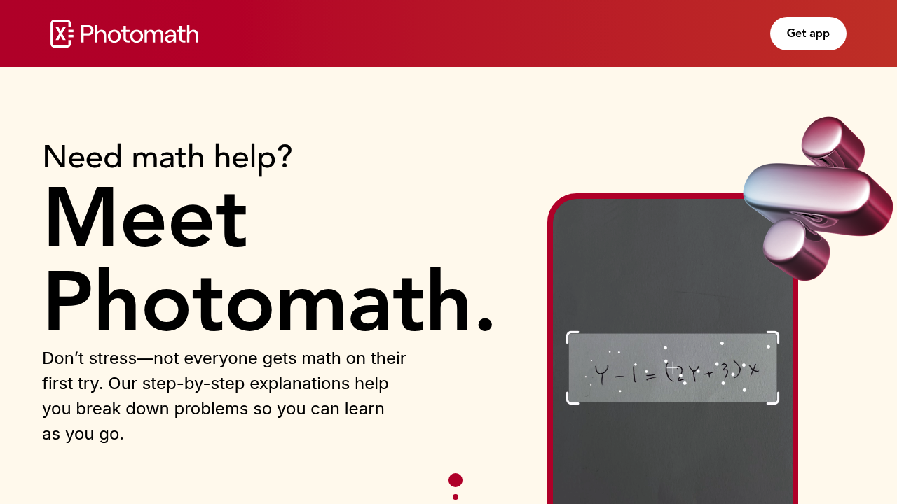 Photomath screenshot