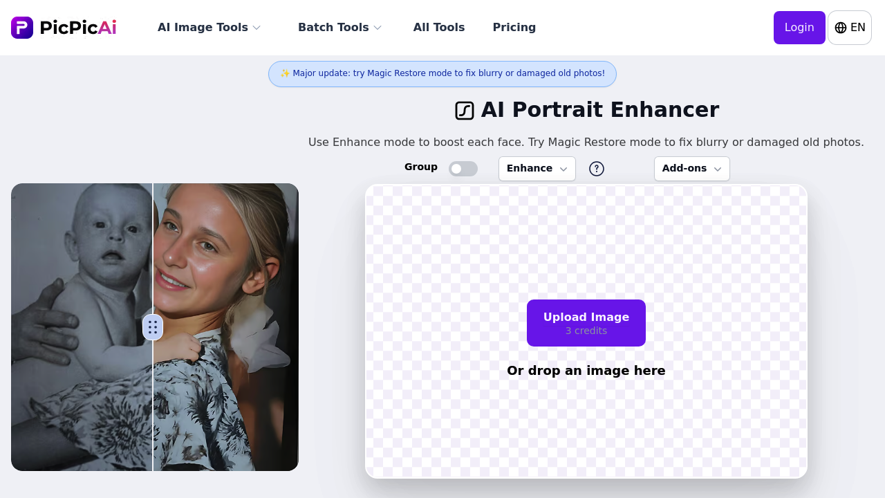PicPicAI - AI Portrait Enhancer screenshot
