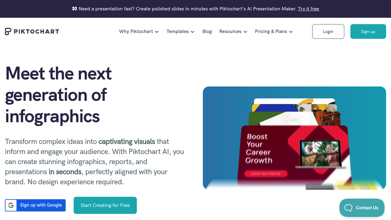 Piktochart screenshot