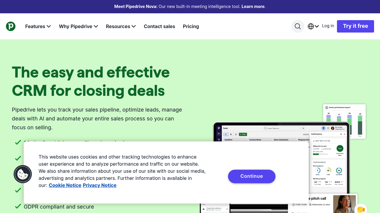 Pipedrive screenshot