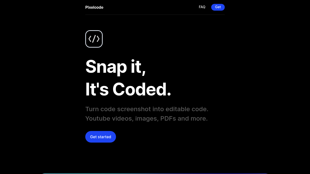 Pixelcode screenshot