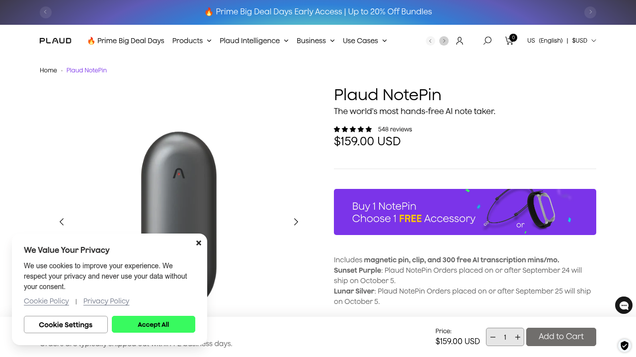 Plaud NotePin screenshot