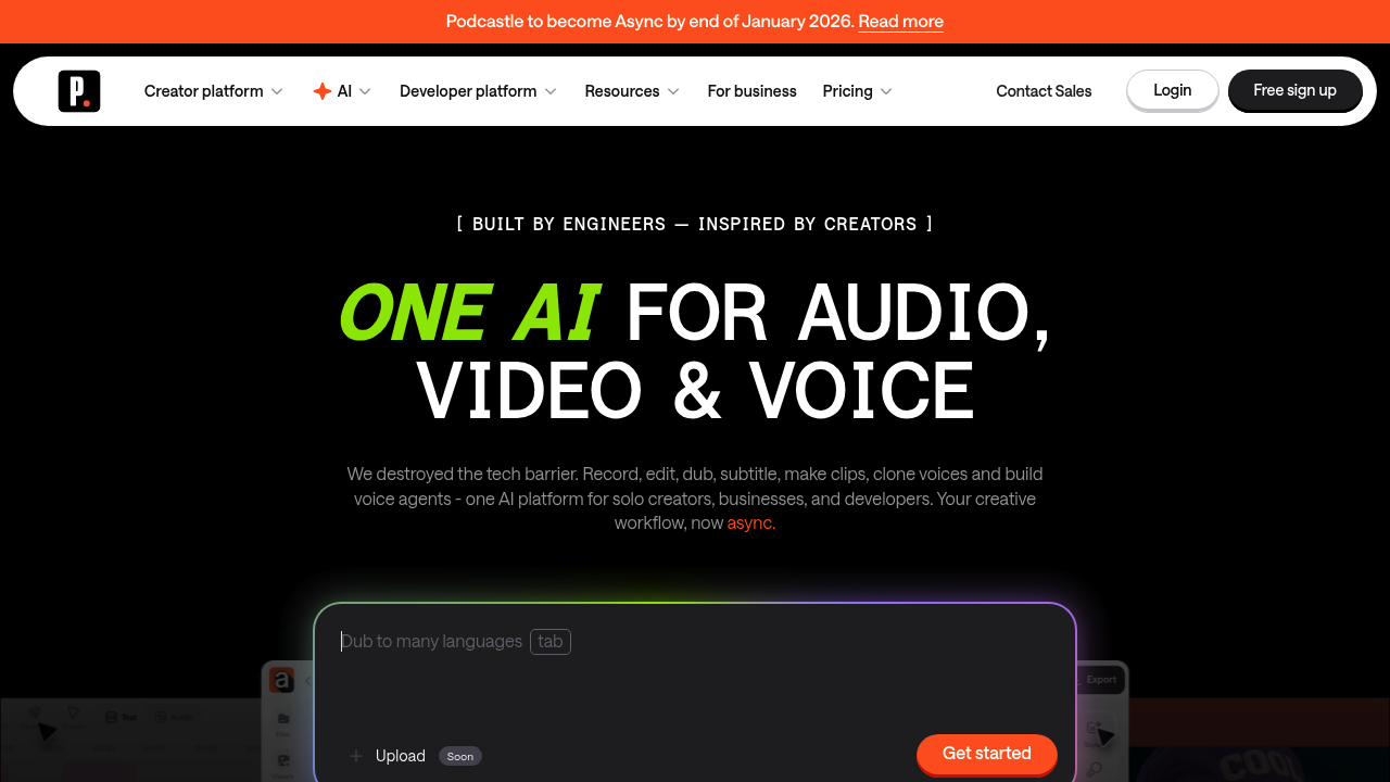 Podcastle screenshot