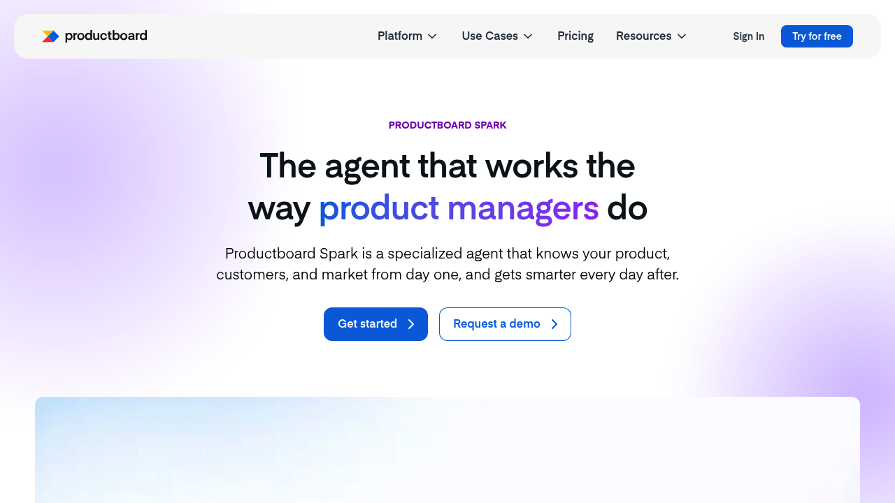 Productboard Spark screenshot