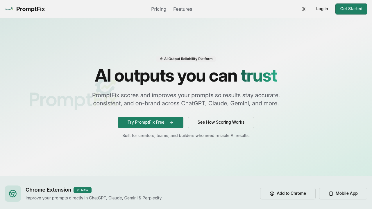 PromptFix screenshot