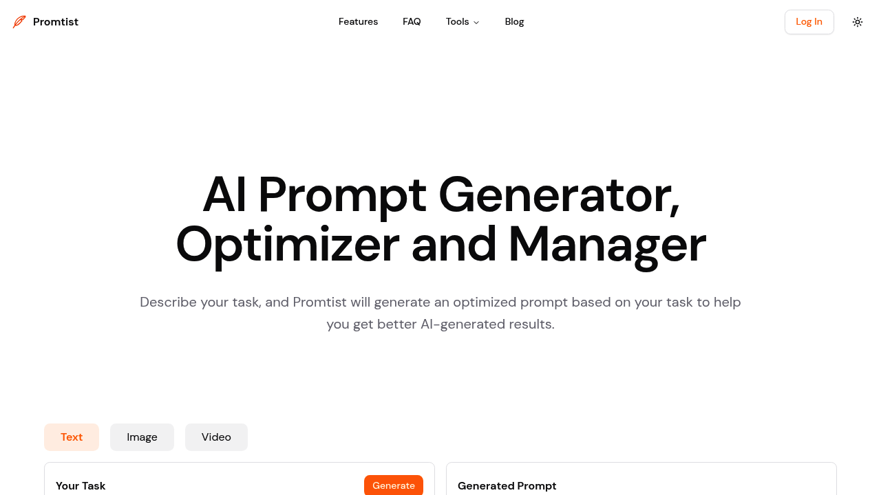 Promtist AI screenshot