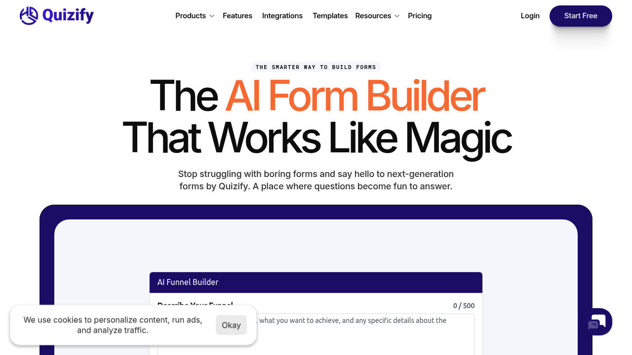 Quizify AI Form Builder screenshot
